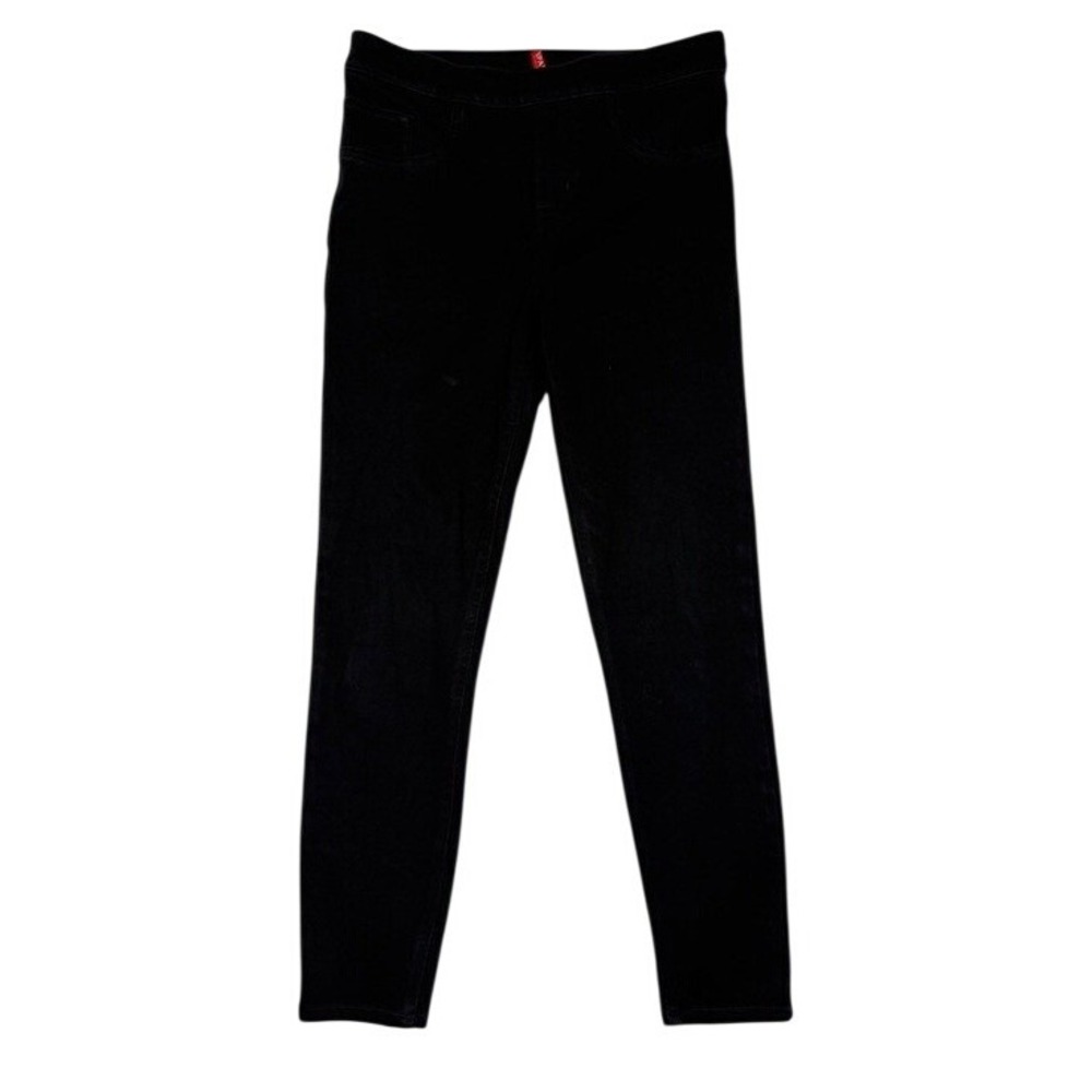 Spanx Black Jean-ish Leggings Womens Medium High Rise Skinny Pull On Denim Pants